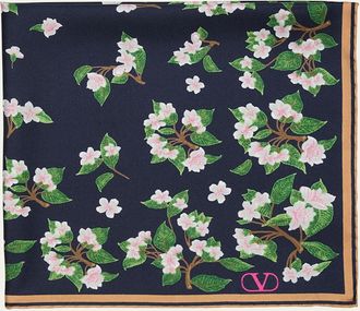 Valentino Garavani Floral-Print Silk Scarf