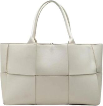 Bottega Veneta Pre-owned Arco Tote Bag - Dames - Vintage Shopper - Wit - ONE Size - Leer - Vintage