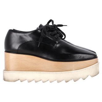 Stella McCartney Stella McCartney Elyse Platform Derby Sneakers in Zwart Synthetisch Leer