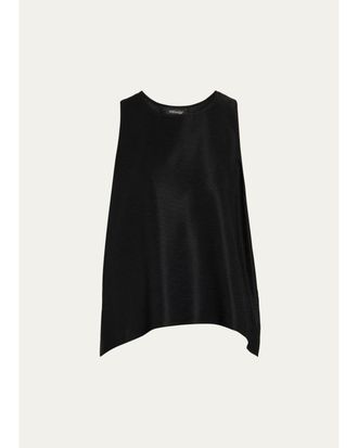 Eskandar A-Line Shimmer Silk Shell