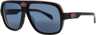 Bugatti Mens Black Rectangular Sunglasses 06BK