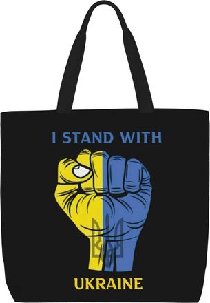 Generic Women Handbag I Stand With Ukraine Women Beach Bag Folding Casual Beach Travel Bags, For Graduation, Birthday, Gym, Holiday, School