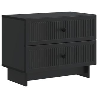 vidaXL Armario De Noche Negro 62 X 34,5 X 47,5 Cm Madera De Ingenier&iacute;a Vidaxl