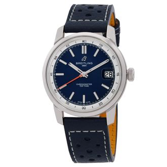 Breitling Pre-owned Breitling Top Time Hand Wind Chronometer Blue Dial Mens Watch AB3113A71C1X1
