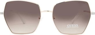 Guess Brown Butterfly Ladies Sunglasses GF6137 28F 57