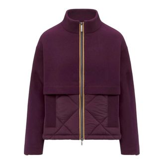 K-Way Mandie Wol Nylon Warme Jas - Dames - Jassen - Paars - Maat: S Wol