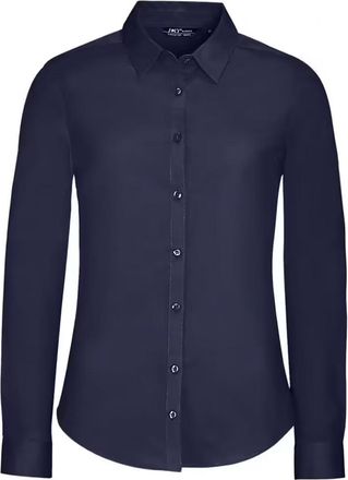 SOLS Dames/Dames Blake Stretch Shirt Met Lange Mouwen (Donkerblauw)