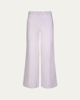 L'agence Amara High-Rise Wide-Leg Linen Pants