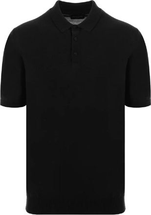 Roberto Collina Klassieke katoenen poloshirt in zwart - Heren - Polos - Zwart - L - Katoen - Tops