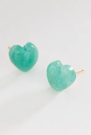 Heather Hawkins Heart Stud Earrings