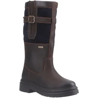 Cotswold Broadwell Leren Dameslaarzen Bruin/Navy