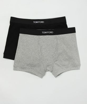 Tom Ford Set intimo 2 boxer in cotone stretch con logo Tom Ford