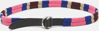 Isabel Marant Multicolor Stripe Fabric And Leather Waist Belt