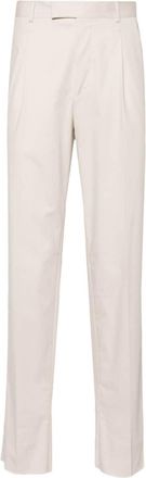 Ermenegildo Zegna mid-rise poplin chino trousers - men - Cotton/Elastane/Cotton - 50 - Neutrals