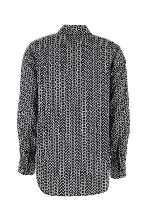 Michael Kors Womens Embroidered Satin Shirt Nickel Recycled Polyest Er Camicie