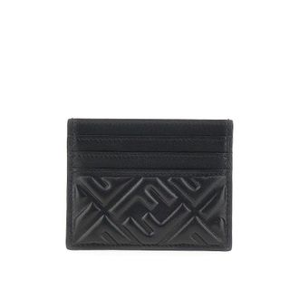 Fendi Leather cardholder with embossed FF motif. Woman One Size