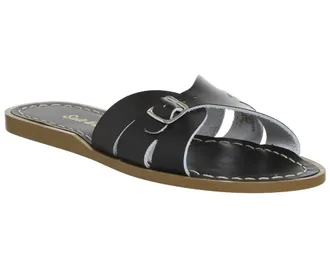 Salt-Water Womens Classic Slides Sandal In Black