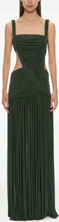 CHRISTOPHER ESBER Orion Separation avondjurk met ruches - Groen