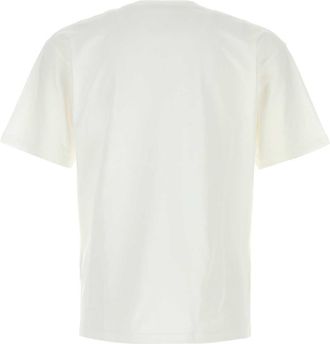 Valentino Garavani Mens White Cotton T-Shirt Avorio Exterior Exterior: T-shirts And Polos