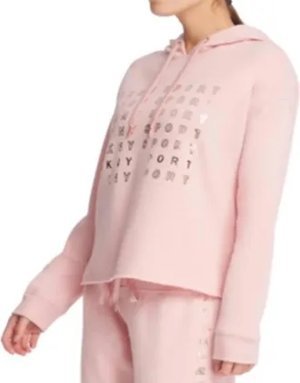 DKNY Sport Cropped Hoodie In Rosette