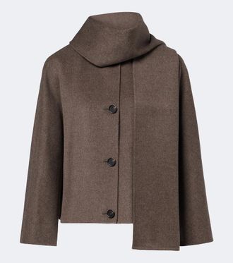 Max Mara Giacca in lana con sciarpa