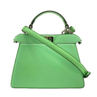 Fendi Pre-owned Handbags, female, Green, Size: ONE SIZE Pre-owned Peekaboo 8Bn335 Handbag