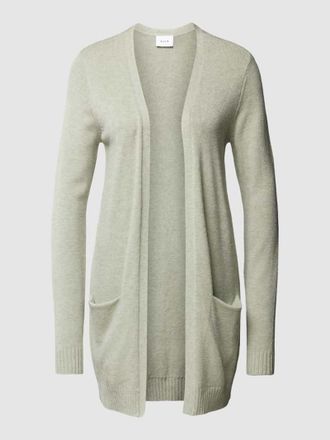 Vila Strickcardigan mit Eingrifftaschen Modell VIRIL in Khaki Melange, Größe XXL
