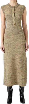 Third Form Melange Knit Midi Dress In Pebble