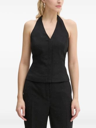 Bruuns Bazaar Top CorymbiaBBBelia con decorazione - Nero