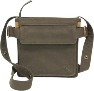 Burberry Pre-owned Mini Trench Tote 8092089 - unisex - Vintage Schoudertas - Groen - ONE Size - Katoen - Vintage