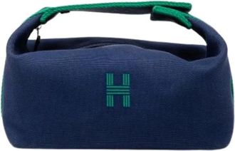 Herm&egrave;s Pre-owned Bride-A-Brac Canvas Mini Bag - Dames - Vintage Mini Tas - Blauw - ONE Size - Vintage