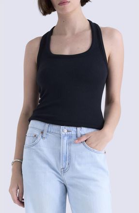 Pistola Denim Nattie Halter Top in Black at Nordstrom, Size X-Large