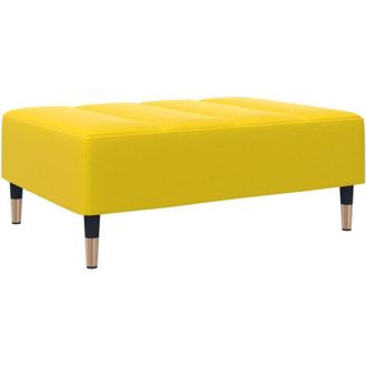 vidaXL Reposapiés de terciopelo amarillo 77x55x31 cm Vidaxl