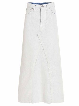 Maison Margiela White Cotton Mini Womens Skirt