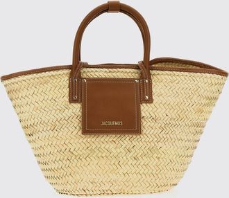 Jacquemus Borsa a spalla Le Panier Soli in rafia e pelle Jacquemus