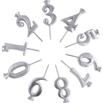 Mariposa Number Candleholder Set in Silver at Nordstrom