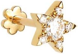 Maria Tash Diamond Star Threaded Stud Earring in Yellow Gold at Nordstrom, Size 5.5 Mm