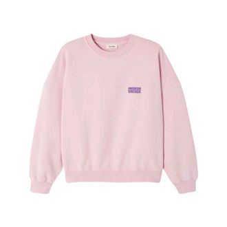 American Vintage Plizzy Sweatshirt - Dames - Sweatshirts - Roze - M - Katoen - Hoodies & sweatvesten