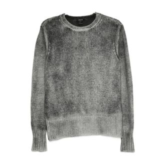 Avant Toi Round-neck Knitwear, female, Gray, Size: M Avant Toi Sweaters Grey