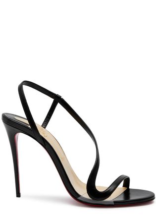 Christian Louboutin Rosalie 100 Leather Sandals - Black - 3
