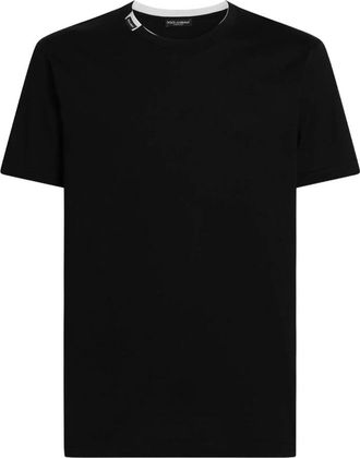 Dolce & Gabbana Tshirt - Heren - T-shirts - Zwart - M - Katoen - Tops