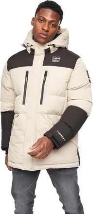 Crosshatch Squadage Panel Jacket Mens - Off-White - Size X-Large