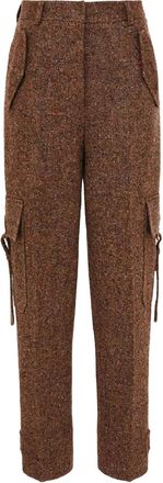 Zimmermann Pantaloni Illustration in tweed - Marrone