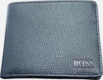 HUGO BOSS Mens Hugo Boss Mens Wallet Genuine Leather Traveller Wallet - Black