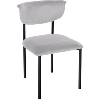 Clp Silla De Comedor De Terciopelo Gambell Gris