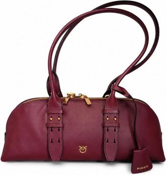 Pinko Bowling Horizontal Big - Dames - Schoudertassen - Paars - ONE Size - Leer - Tassen