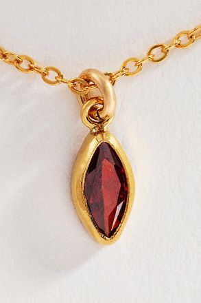 Set & Stones Marquise Birthstone Charm Necklace