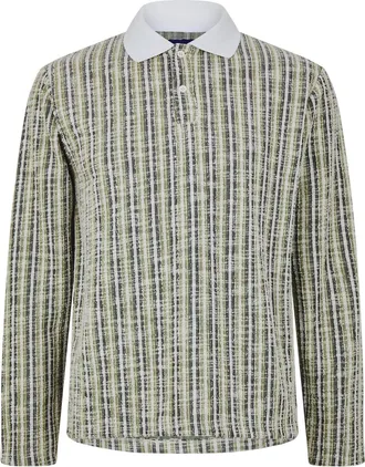 Jack & Jones Jack And Jones Gestreepte winterpolo voor heren met normale pasvorm (Antiek Wit)