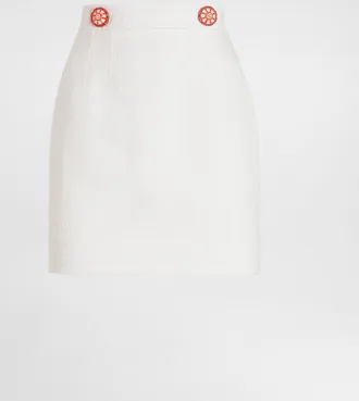 Dolce & Gabbana Miniskirt In Fabric - Woman Skirts White 36