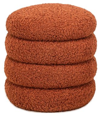 Nordlys Scandinavian Living Room Pouf in Red